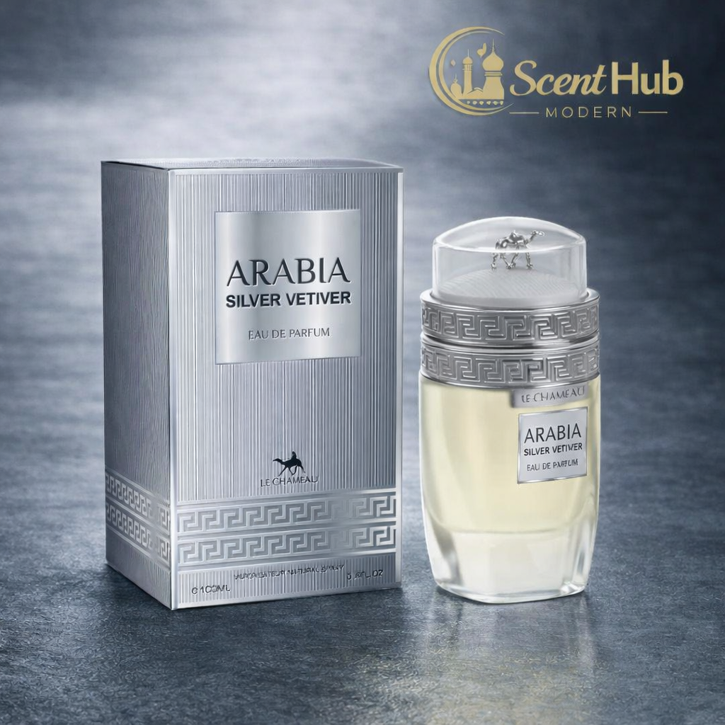 Arabia Silver Vetiver – Le Chameau
Eau de Parfum | 100ml