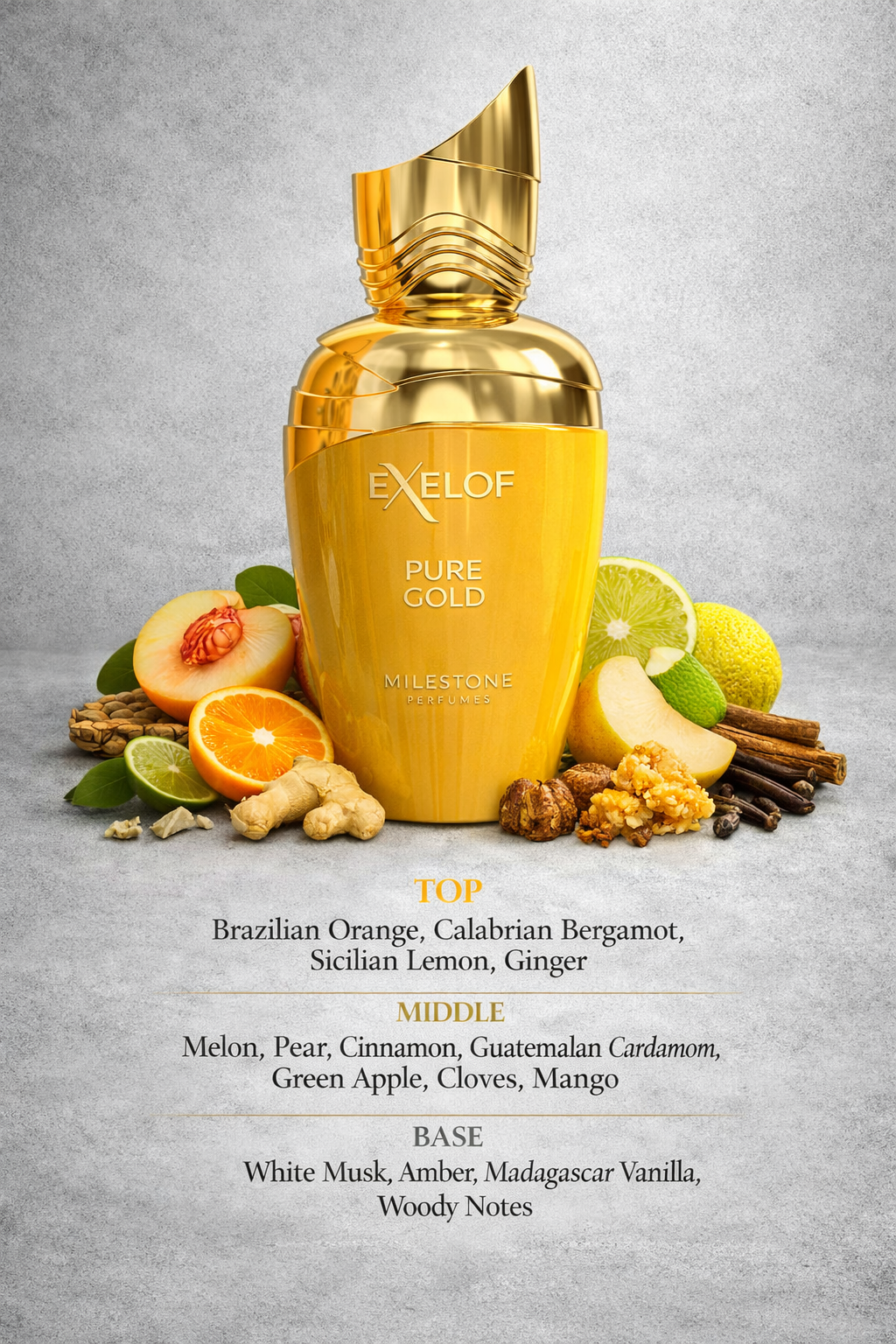 MILESTONE Exelof Pure Gold Eau De Parfum 100ml