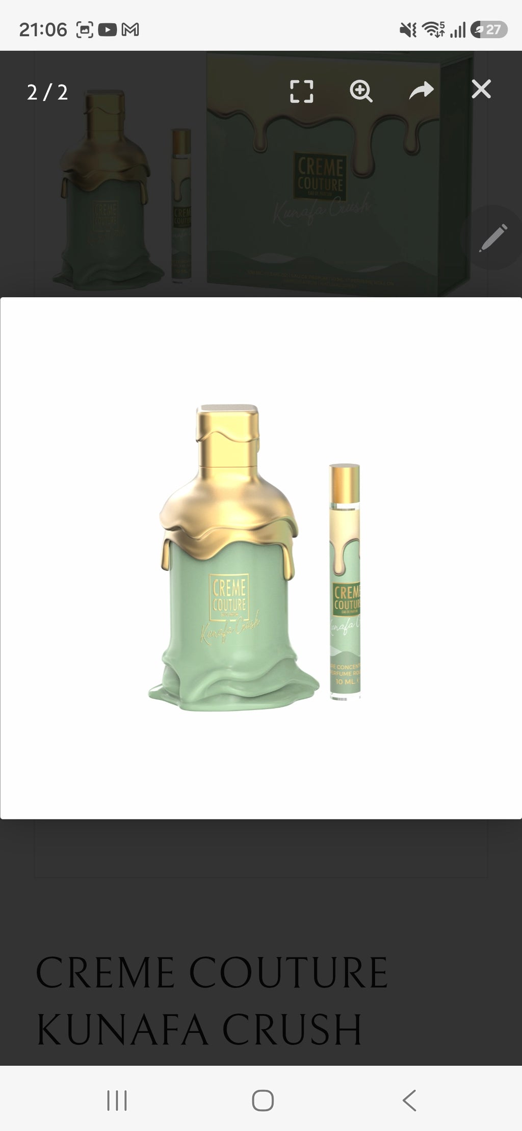 ✨ Crème Couture – Kunafa Crush – Eau de Parfum Gift Set