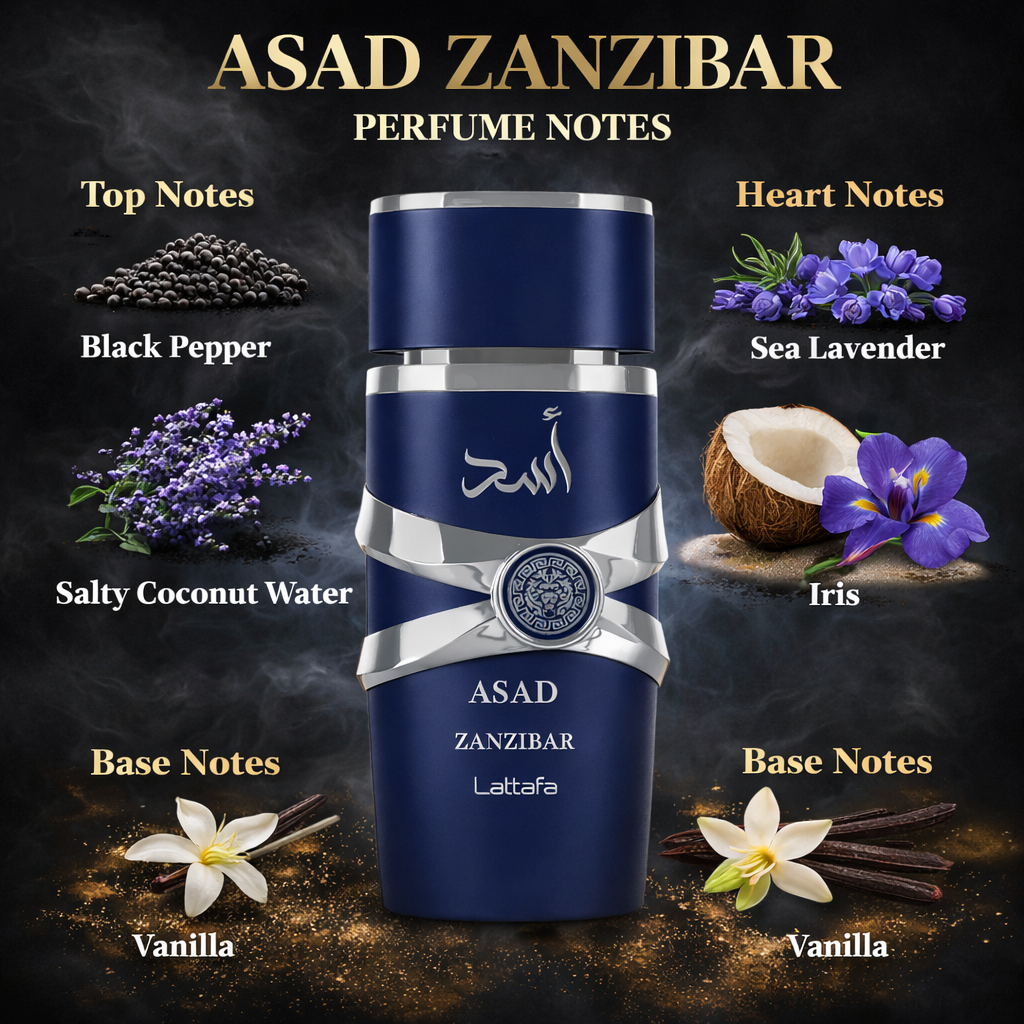 Lattafa Asad Zanzibar – 100ml Eau de Parfum for Men